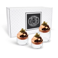 Набор банок под сыпучие продукты с медной крышкой "Чеснок"