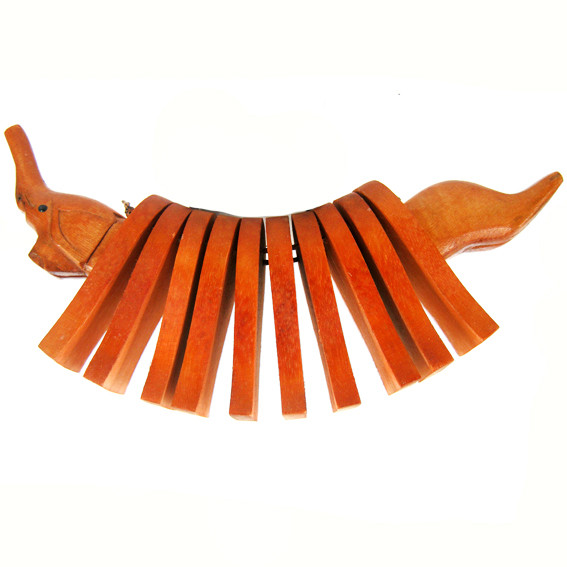 Трещетка Слон 28х9см, дерево