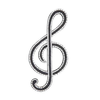 48-004-03 Панно "Скрипичный ключ" (мозаика, о.Бали)