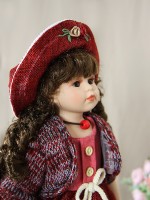 Кукла фарфоровая 16' на подставке