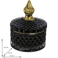 Шкатулка, L8,5 W8,5 H10,5 см, 2в