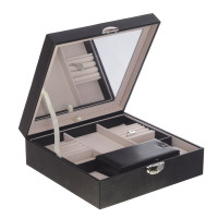 Шкатулка для украшений и часов с дорожным футляром, L25 W25 H8,5 см
