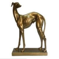 Декоративная садовая фигурка "Золотая левретка"         