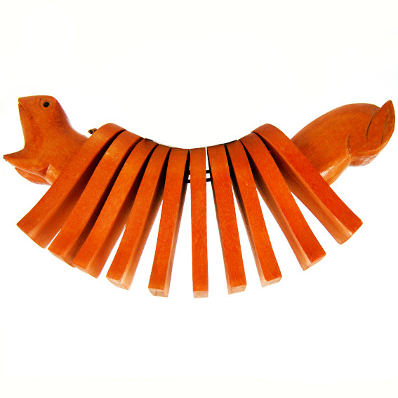 Трещетка Жаба 28х9см, дерево