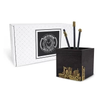 Набор канцелярский "Индустриальный" латунный с чернением 4 предмета