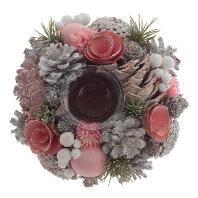 Подсвечник "Новогодняя композиция", L17 W17 H9 см Подсвечник "Новогодняя композиция", L17 W17 H9 см