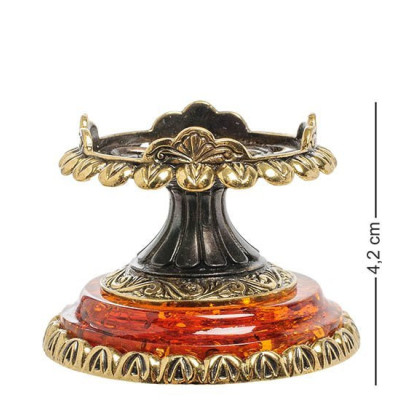 AM-2015 Подсвечник " Модерн" (латунь, янтарь)