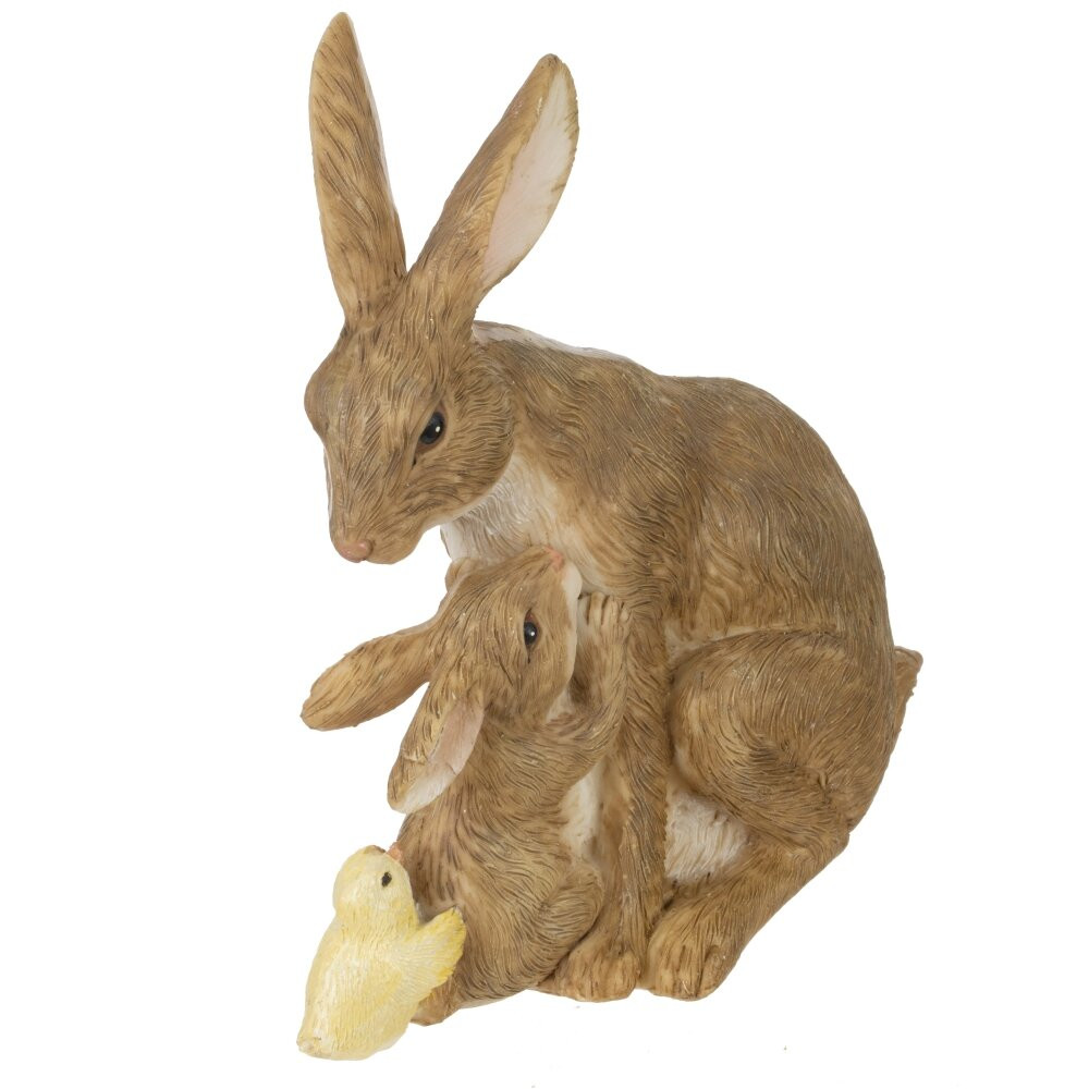 Фигурка декоративная "Зайцы", L11,5 W5,5 H13,5 см