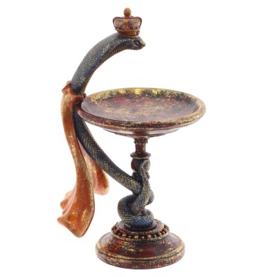 Декоративное блюдо - подставка "Змея в короне", L18,5 W15,5 H30 см