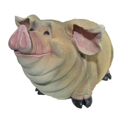 Садовая фигурка свинки из полистоуна купить недорого