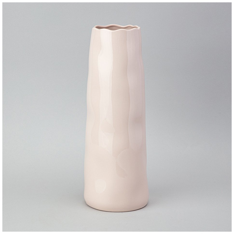 Ваза 13,6*13,9*37,5см Цвет: Пудровый Ваза 13,6*13,9*37,5см Цвет: Пудровый