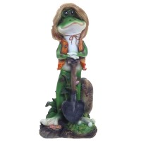 Декоративная фигурка "Лягушонок с лопатой"
