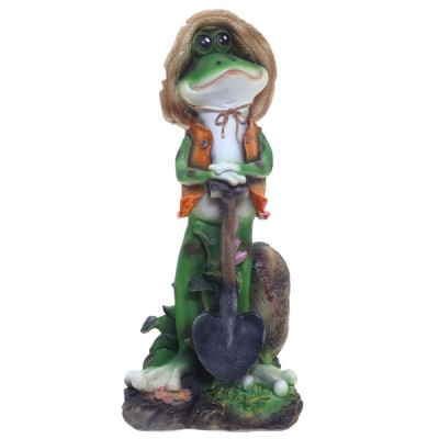 Декоративная фигурка "Лягушонок с лопатой"