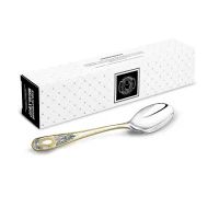 Ложка столовая №1 посеребр. с частичной позолотой