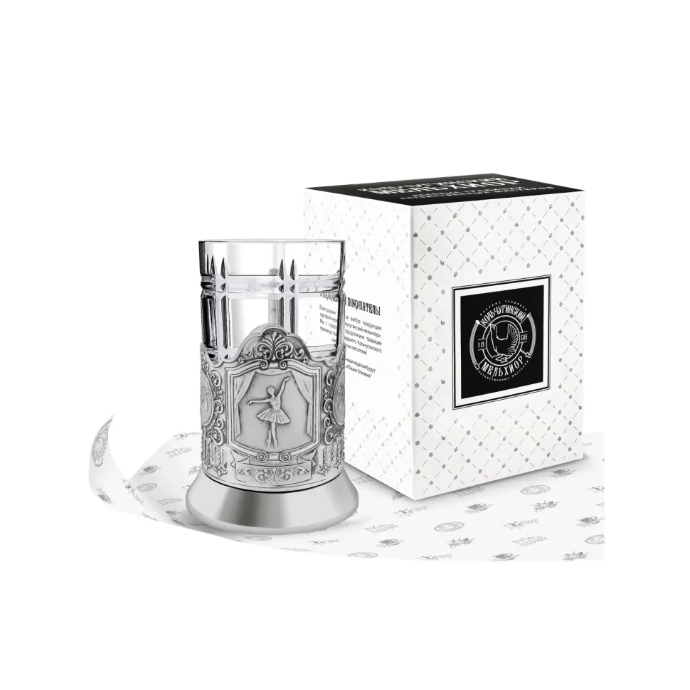 Набор для чая посеребренный "Балерина"