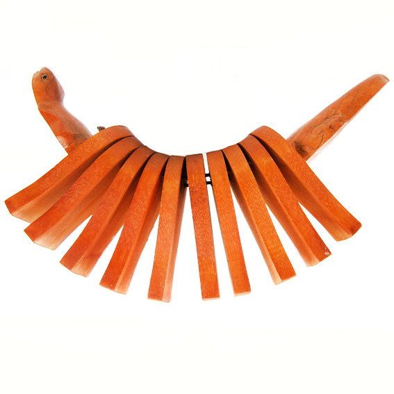 Трещетка Ящерица 28х9см, дерево