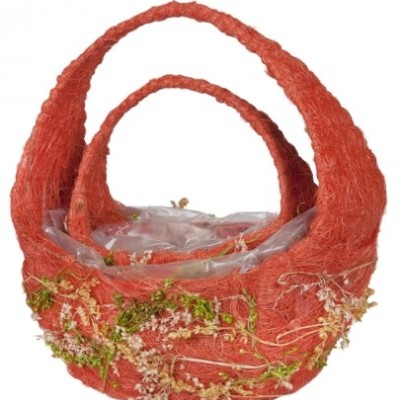 Набор корзин для флористики "Алый" лодочки Набор корзин для флористики "Алый" лодочки