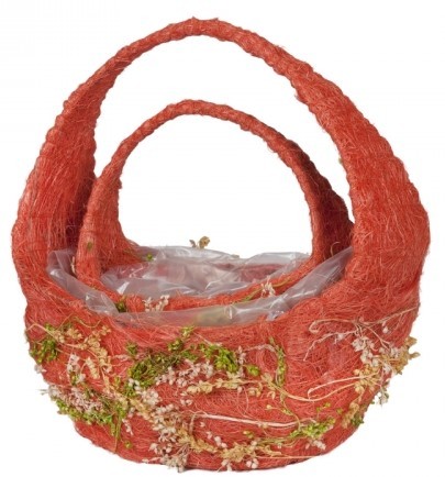 Набор корзин для флористики "Алый" лодочки