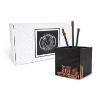 Набор канцелярский "Индустриальный" медный с чернью 4 предмета