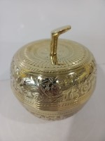 Шкатулка Яблоко  латунь резная  12 см