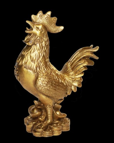 Интерьерная статуэтка "Петух на Монетках"          