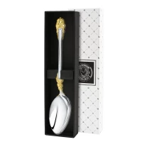 Ложка столовая "Праздничная" посеребренная с позолотой