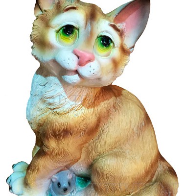 Декоративная фигурка "Рыжий задумчивый котик"