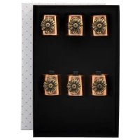 Набор медных колец для салфеток "Ромашка"