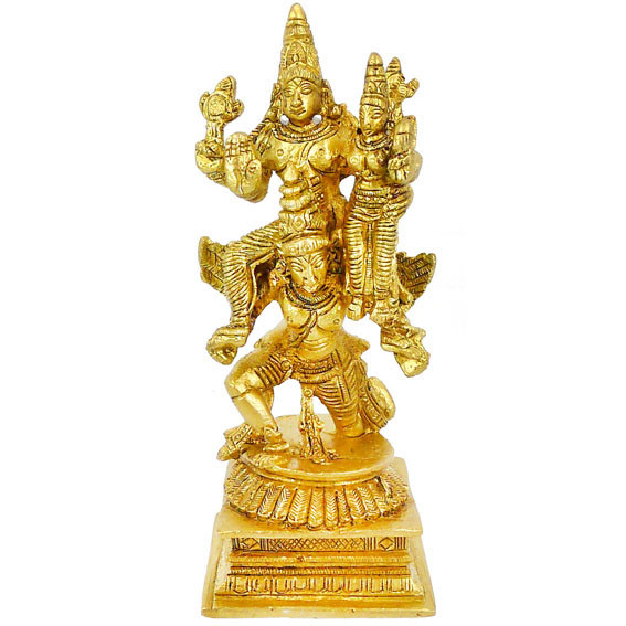 Вишну и Лакшми на Гаруде статуэтка бронза 140*60*53мм