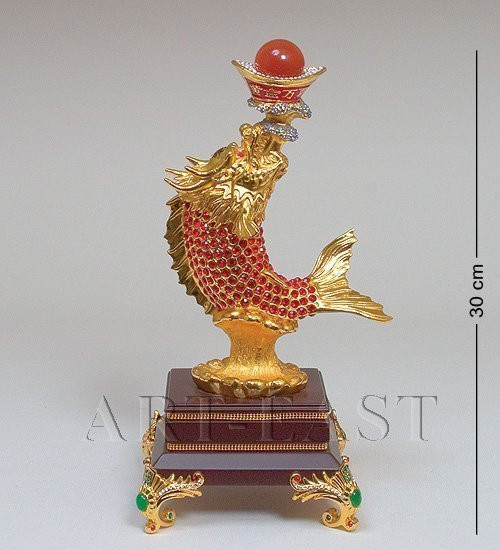 J-26-619(2) Фигура "Рыба с чашей" красная