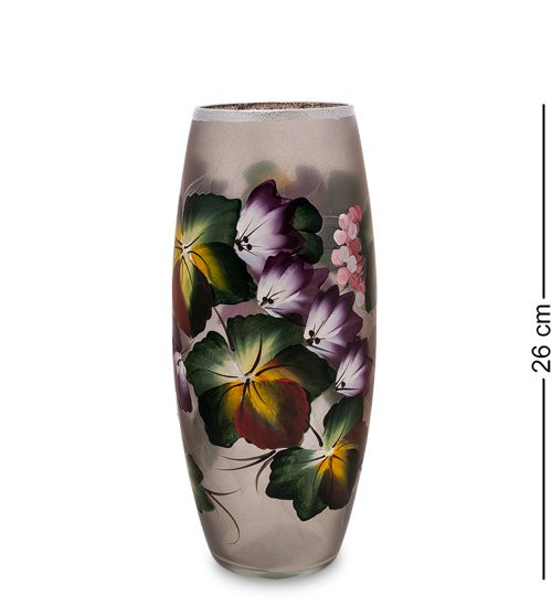 VZ-582 Ваза стеклянная "Жостово" h-260