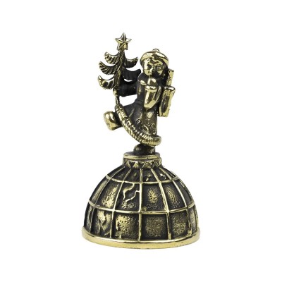 Колокольчик "Снегурочка" латунный с чернением, подарок на Новый год Колокольчик "Снегурочка" латунный с чернением, подарок на Новый год
