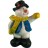 Декоративная садовая фигурка "Снеговик в шарфике"