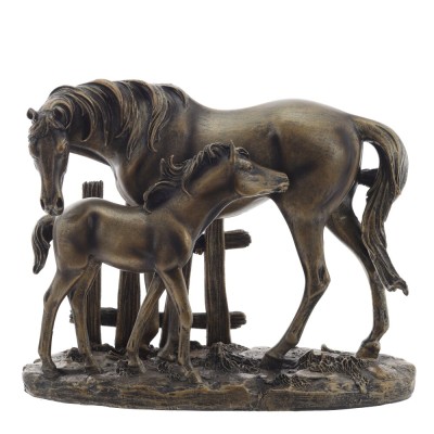 Фигурка декоративная "Лошадь с жеребёнком", L22,5 W10,5 H18 см