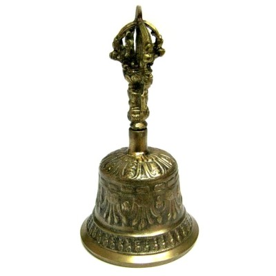 R058 Поющий колокол Тибет 14см бронза