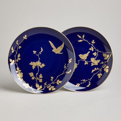 Набор закусочных тарелок из 2-х штук "GOLDEN BIRDS" 22 см.