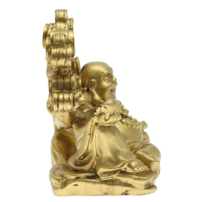 Фигурка декоративная "Хотэй под денежным деревом", L13 W9,5 H14,5 см