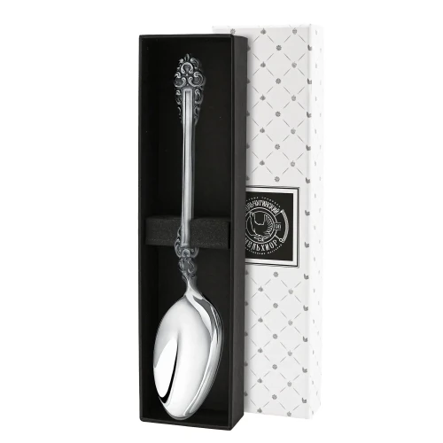 Ложка столовая "Праздничная" посеребренная с чернением Ложка столовая "Праздничная" посеребренная с чернением