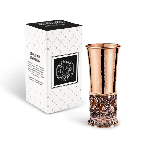 Стопка "Зайцы" медная кованая