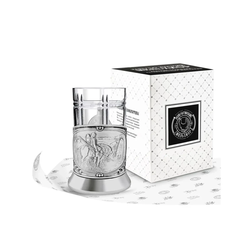 Набор для чая посеребренный "Витязь на распутье" Набор для чая посеребренный "Витязь на распутье"