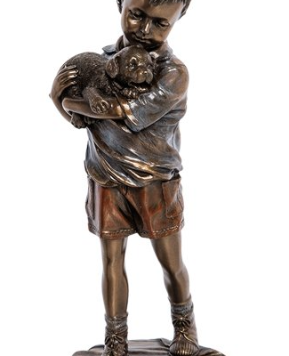 Статуэтка декоративная "Мальчик с собакой"