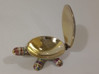 Шкатулка 'Черепаха', латунь резная 16 см