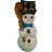 Декоративная садовая фигурка "Снеговик с метлой"