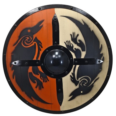 Щит викингов "Хугин и Мунин"  круглый