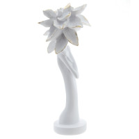 Фигурка декоративная "Девушка-цветок", L13 W13 H30 см