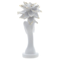 Фигурка декоративная "Девушка-цветок", L13 W13 H30 см