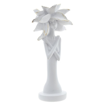 Фигурка декоративная "Девушка-цветок", L13 W13 H30 см