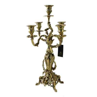 Каминные часы с маятником с канделябрами "Кассиопея"