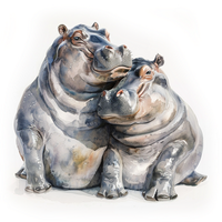 Статуэтки бегемотов