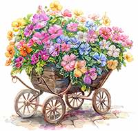 Тележки для цветов